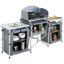 Camping Kitchen Stand Unit Storage Portable Outdoor