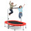 Costway Double Trampoline Foldable Jumping Fitness w/Adjustable Handrail Oval 1