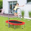Costway Double Trampoline Foldable Jumping Fitness w/Adjustable Handrail Oval 11