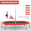 Costway Double Trampoline Foldable Jumping Fitness w/Adjustable Handrail Oval 6
