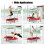 Costway Double Trampoline Foldable Jumping Fitness w/Adjustable Handrail Oval 9