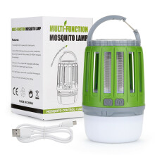 (Verde) Zapper para interiores y exteriores; mata insectos, moscas y mosquitos; trampa para insectos; lámpara UV Reino Unido