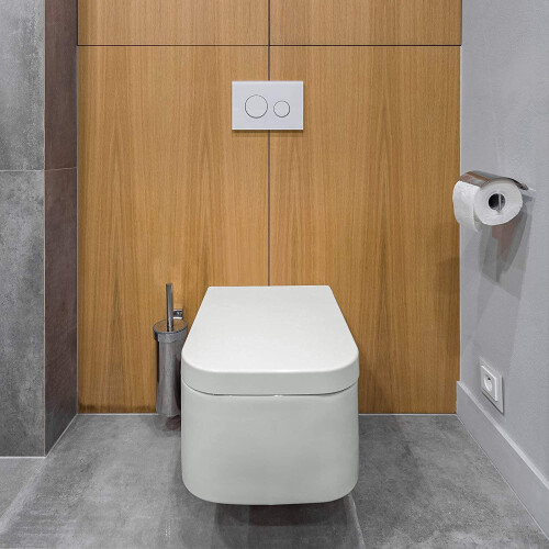 Square Shape Soft Close Quick Release Family Toilet Seat  White 2