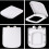 Square Shape Soft Close Quick Release Family Toilet Seat  White 6
