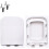 Square Shape Soft Close Quick Release Family Toilet Seat  White 1