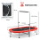 Costway Double Trampoline Foldable Jumping Fitness w/Adjustable Handrail Oval 13