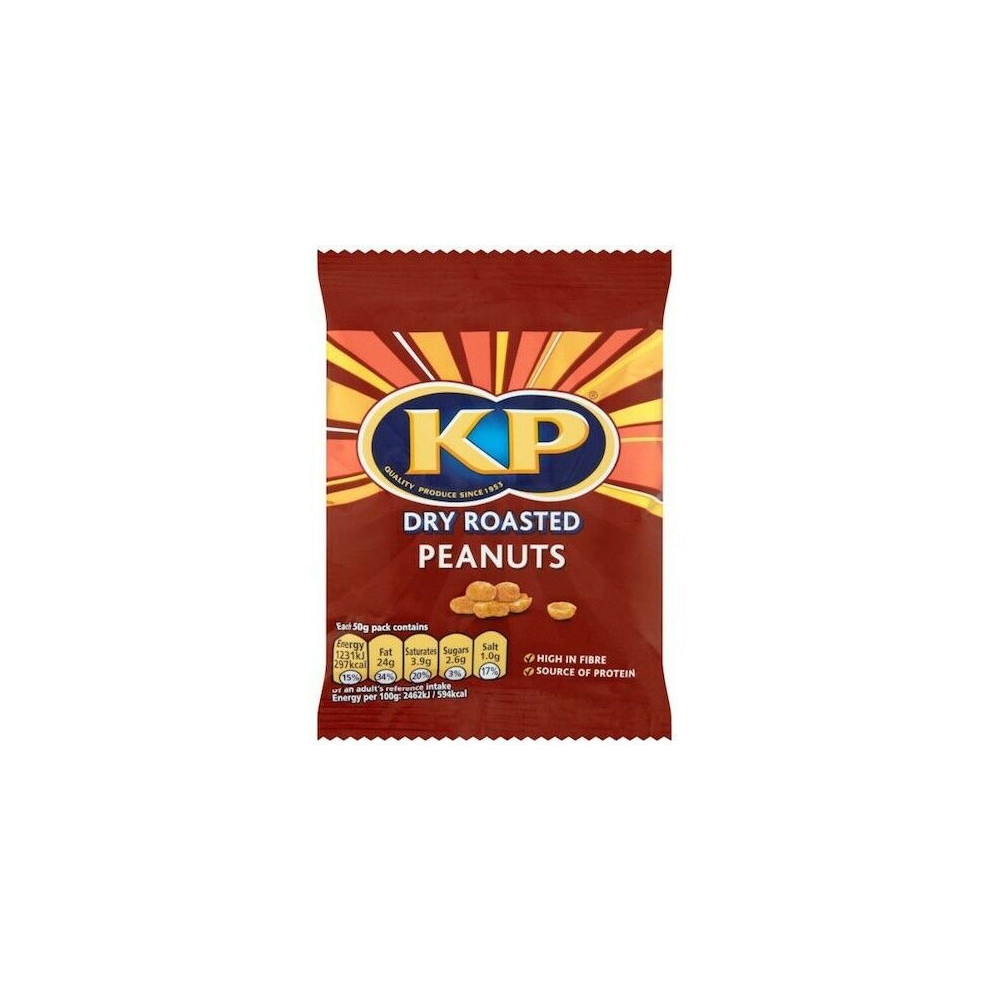 KP Dry Roasted Peanuts 50g x 21 - Pub Card