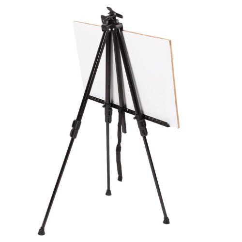 Adjustable Telescopic Folding Easel Tripod with Carry Bag - Lightweight Artist Display Stand 1