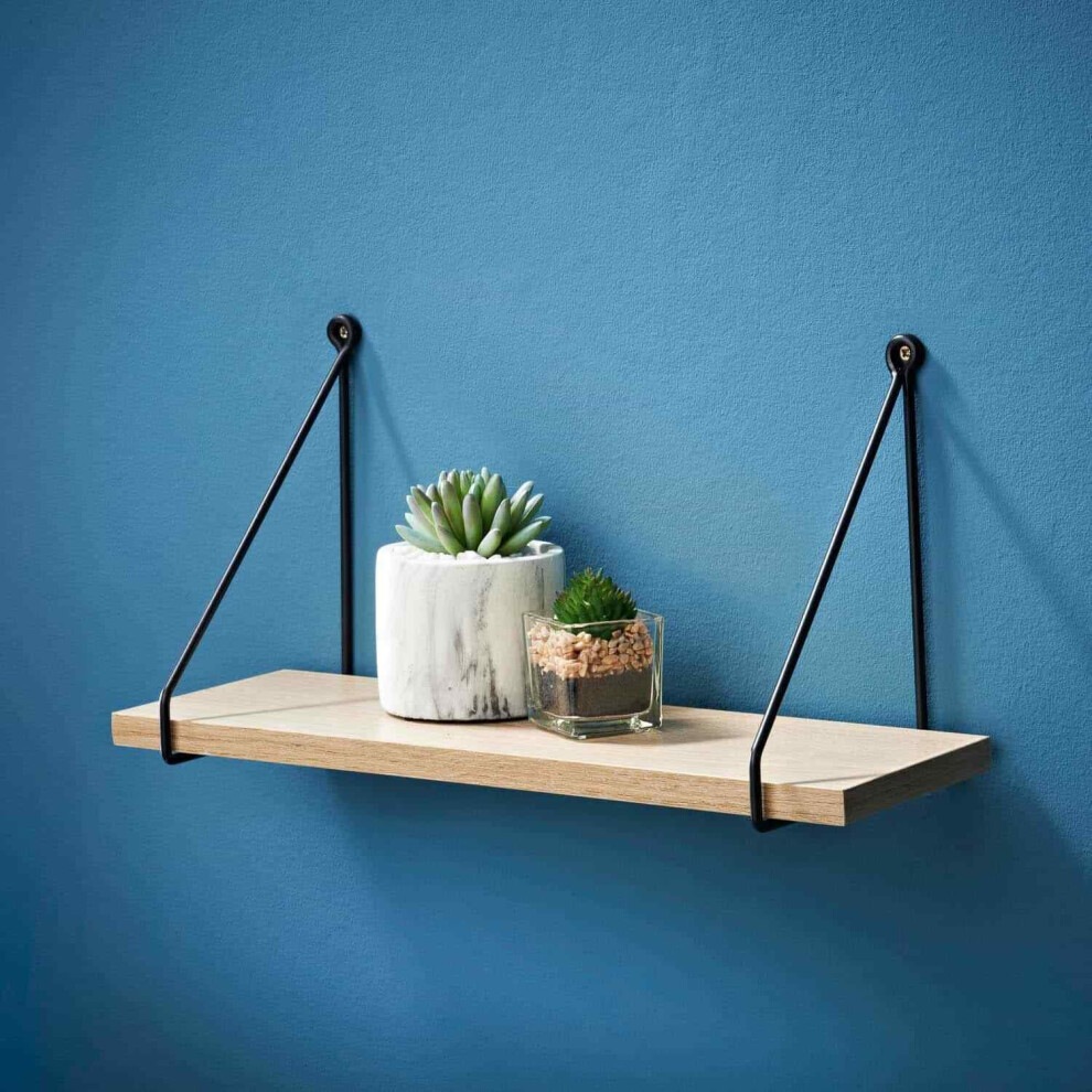 Metal Wall Hanging Wired Floating Smart Unique 40cm Shelf Style Deco G-0421