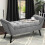 Living And Home (Grey) Ottoman Bed End Sofa Couch Chair Footstool 2