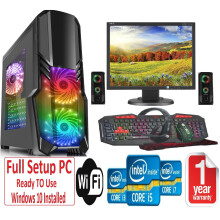 Fast Gaming PC Bundle+Speakers - i7 16GB RAM 1TB GTX1050TI 4GB G FORCE - Refurbished