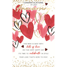 Time To Celebrate Embellished Anniversary Greeting Card Words To Cherish Cards