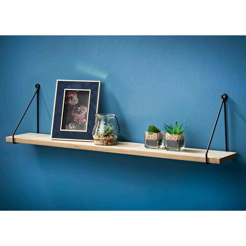 Metal Wall Hanging Wired Floating Smart Unique 80cm Shelf Style Storage Deco G-0425