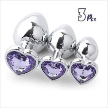 tyufgt6u Stainless Steel Metal Trainer Kit 3 Piece Set Diamond Used for Man or Women It Makes a Surprise for Your Lover whenever You Bend over-Light p