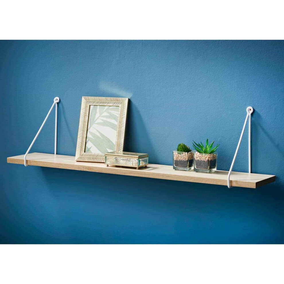 Metal Wall Hanging Wired Floating Smart Unique 80cm Shelf Style Storage Deco G-0424