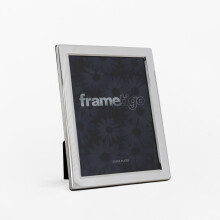 (4"x6" (10x15cm)) Silver Plated Photo Frame Picture Modern Flat Gift Idea Freestanding All Sizes