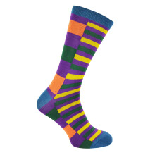(6-11, Streifen (Lila)) Mr Heron - Mr Heron - Herren Lustig Bambussocken Neuheit Socken mit Argyle Streifen Muster