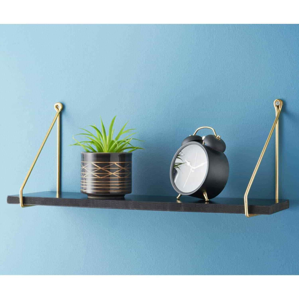Metal Wall Hanging Wired Floating Smart Unique 80cm Shelf Style Storage Deco G-0427