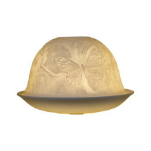 Nordic Lights Porcelain Tealight Candle Holder Dome & Tray - Loveliest Auntie