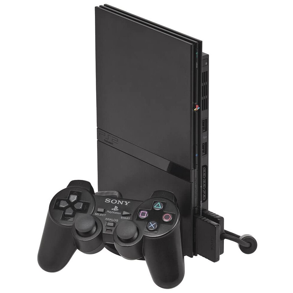 Playstation Sony 2 Ps2 Slimline Console Black