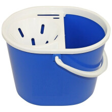 (Blue) Oval Mop Bucket and Wringer 15 Litre