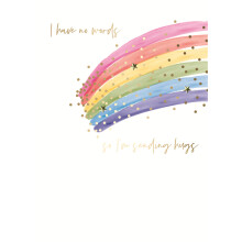 Sending Rainbow Hugs Embellished Thinking Of You Greeting Card Just To Say Cards
