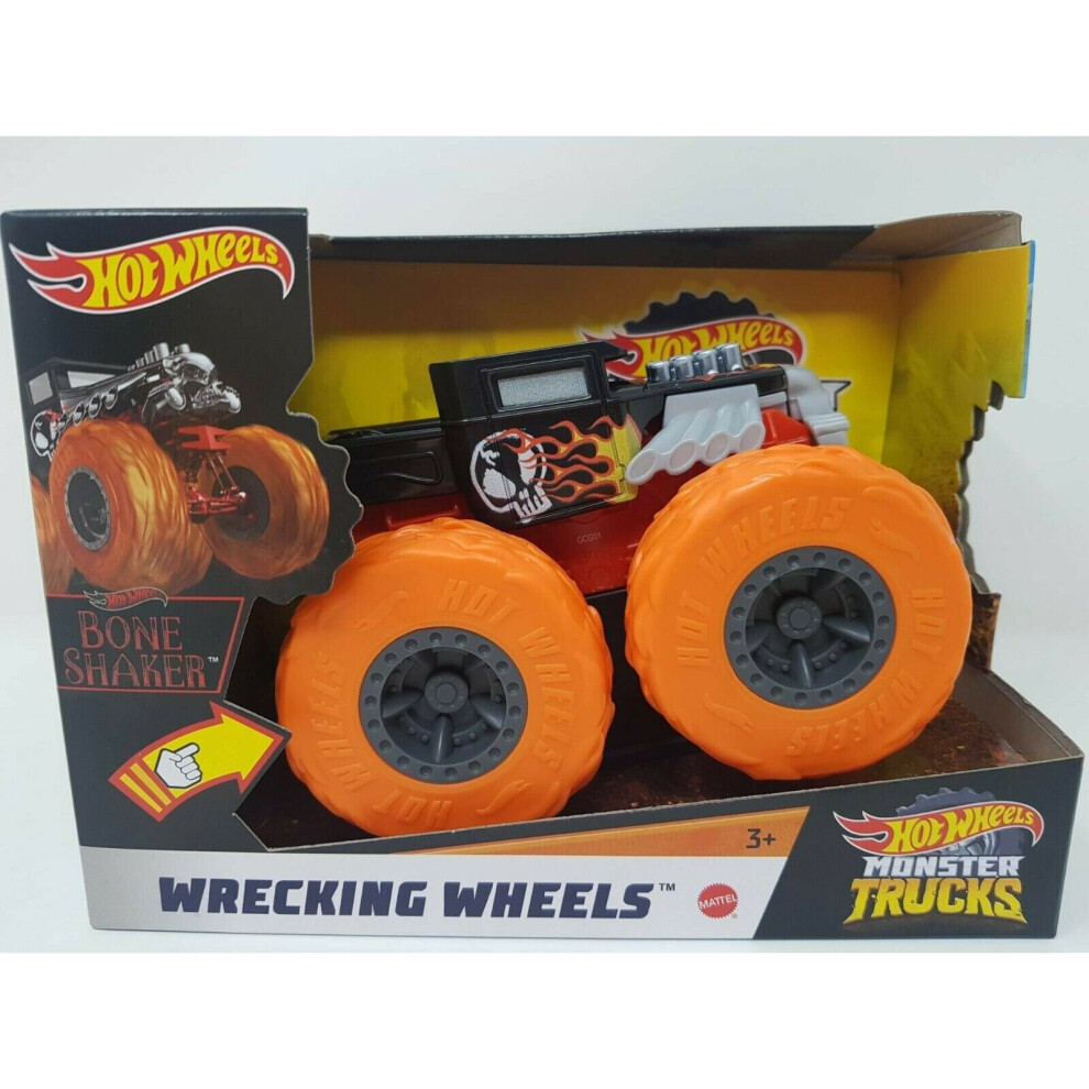 Hot Wheels - Monster Trucks BONE SHAKER - Giant Dino Wheels 1/24