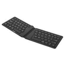 Targus Ergonomic Foldable UK QWERTY Bluetooth Antimicrobial Keyboard AKF003