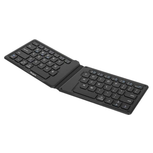 Targus Targus Ergonomic Foldable UK QWERTY Bluetooth Antimicrobial Keyboard AKF003