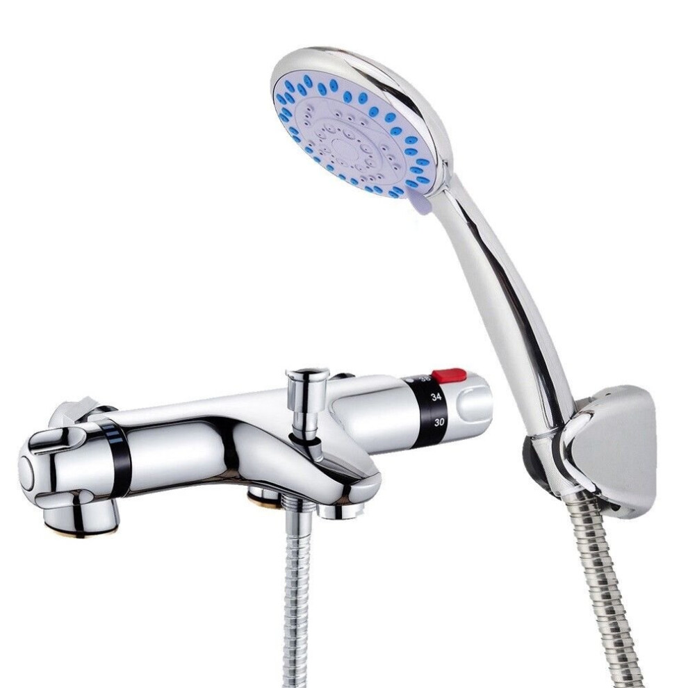 Thermostatic Bath Shower Mixer, Hose, Bracket And Shower Head 5060651451007