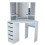 (White) Corner Dressing Table Vanity Set with Mirrors Grade B 6