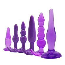 Forocean 2020 6PCS Toilet Supplies Amal Trainer Set Adult Six-Toy Amal Plug for Women, Men-Purple