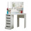 (White) Corner Dressing Table Vanity Set with Mirrors Grade B 5