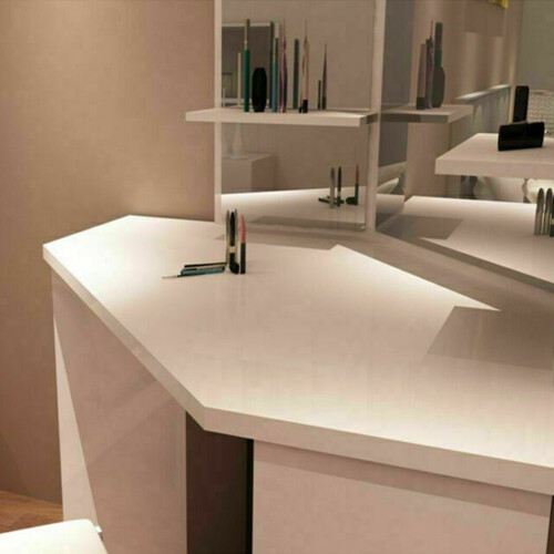(White) Corner Dressing Table Vanity Set with Mirrors Grade B 1