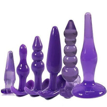 Forocean 2020 6PCS Toilet Supplies Amal Trainer Set Adult Six-Toy Amal Plug for Women, Men-Purple