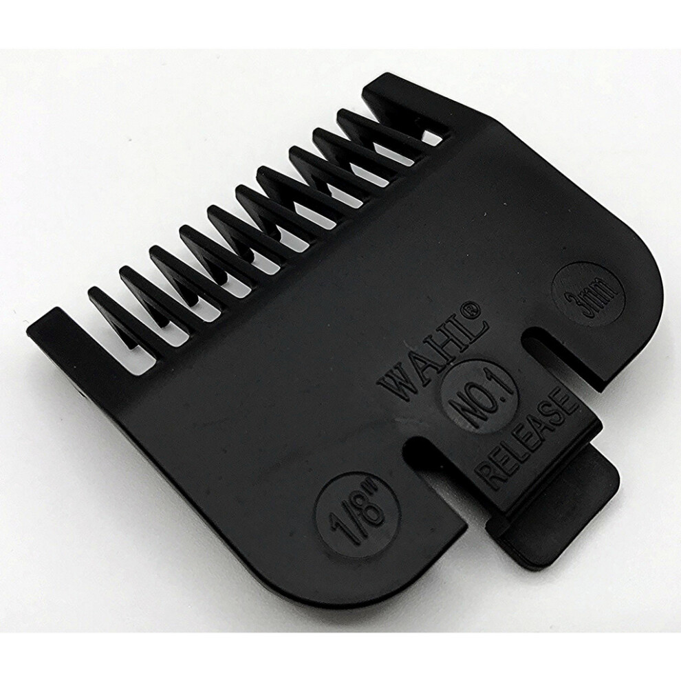 Genuine Wahl No. 1 Hair Clipper Comb Guide Attachment 3mm 1/8" Black