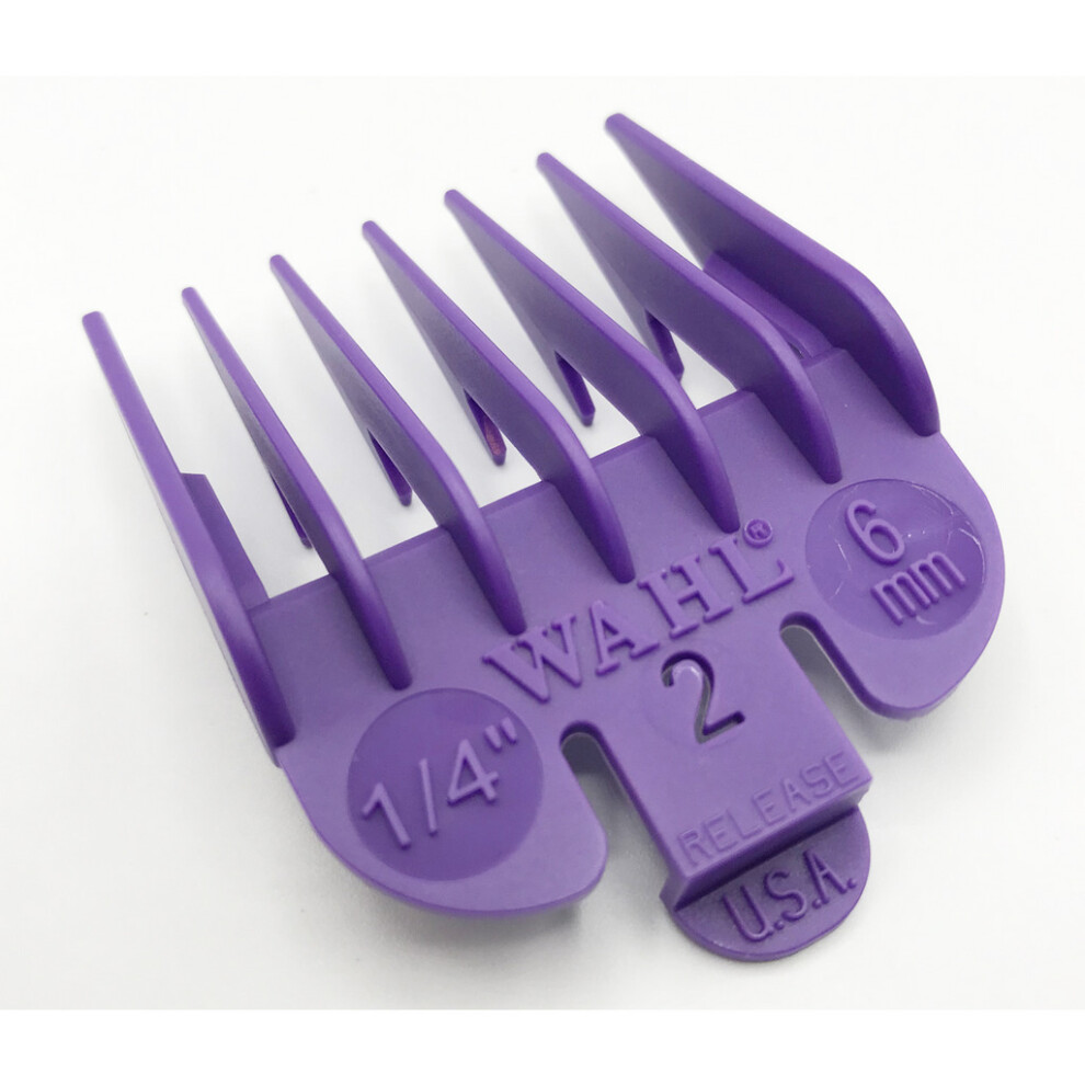 Genuine Wahl No. 2 Hair Clipper Comb Guide Attachment 6mm 1/4" Purple