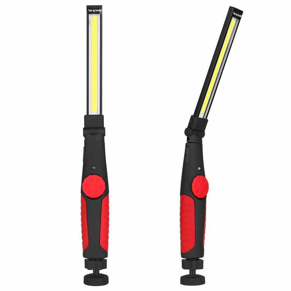 (Red) Cob Led Work Light Rechargeable Torch Lamp 741938426974