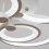 Living And Home (6 Heads) Modern Circular LED Semi Flush Ceiling Light 6