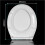 Heavy Duty Toilet Seat Soft Close White Oval Shape Quick Release Fixing Hinges 5