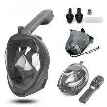 (Black, S/M) Snorkeling Mask Scuba Snorkeled Mask Anti-fog Swim