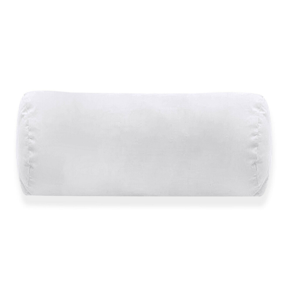 (Round Bolster Pillow, Medium 15 x 45cm) Hollowfiber Bolster Body Pillows Pregnency Maternity Neck Back Knee Support Bolster Cushions