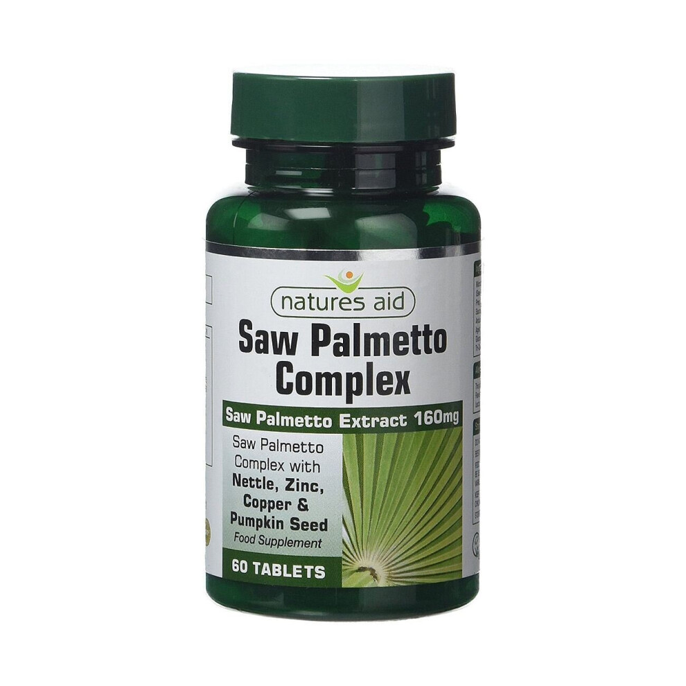 Natures Aid Saw Palmetto Complex for Men 60 Tablets