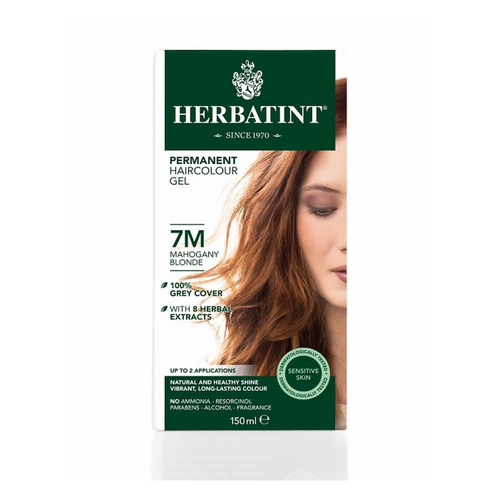 Photos - Hair Dye Herbatint Mahogany Blonde Hair Colour 7M 150ml