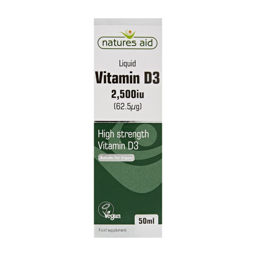 Natures Aid Natures Aid Vit D3 Liquid 2500iu (62.5ug) 50ml