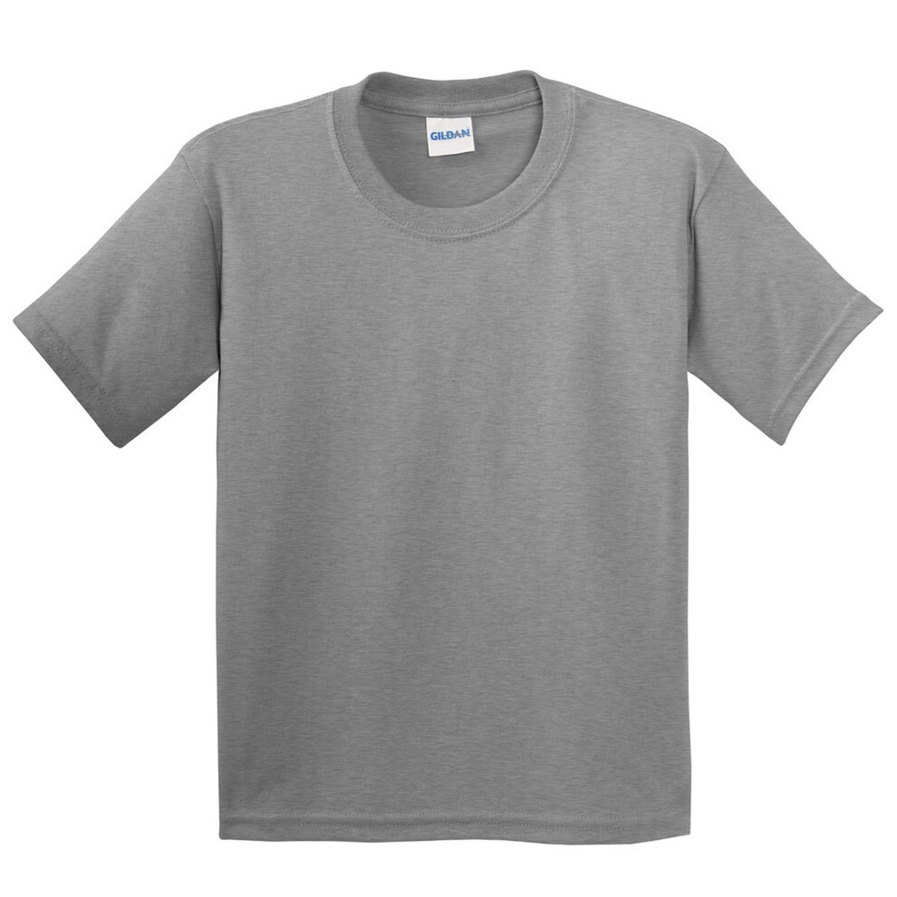 (XL, Sport Grey (RS)) Gildan Childrens Unisex Soft Style T-Shirt (Pack Of 2)