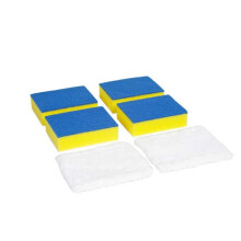 Long Reach Bathroom Cleaner Set Refill Pack | 6 heads 4xSponge, 2 x Micro-fibre