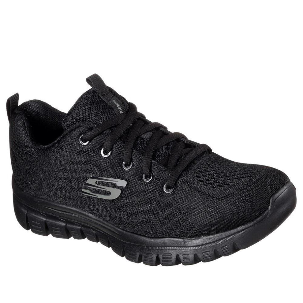 Skechers (4 Uk, Black) Womens/Ladies Graceful Get Connected Trainers
