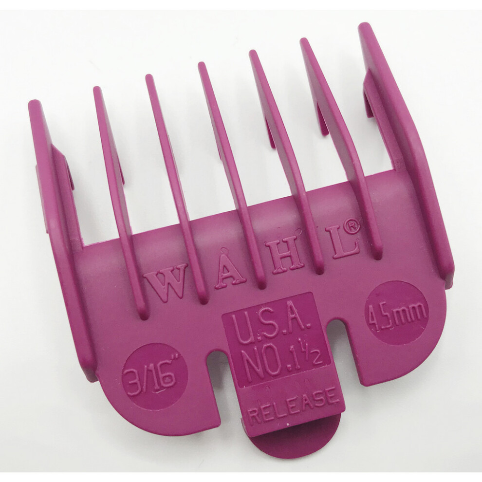 Wahl Genuine No. 1.5 Hair Clipper Comb Attachment 4.5Mm 3/16" Plum