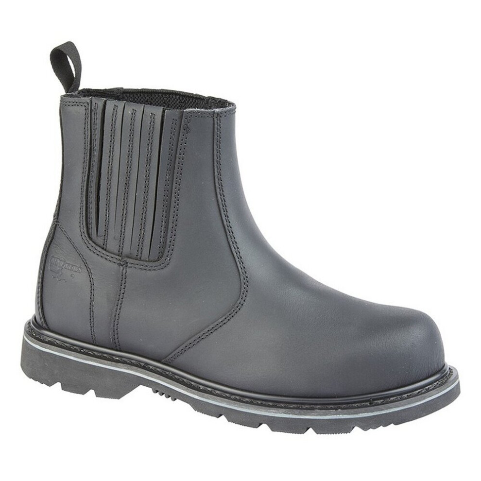(12 Uk, Black) Grafters Mens Safety Leather Dealer Boots 5059699191631